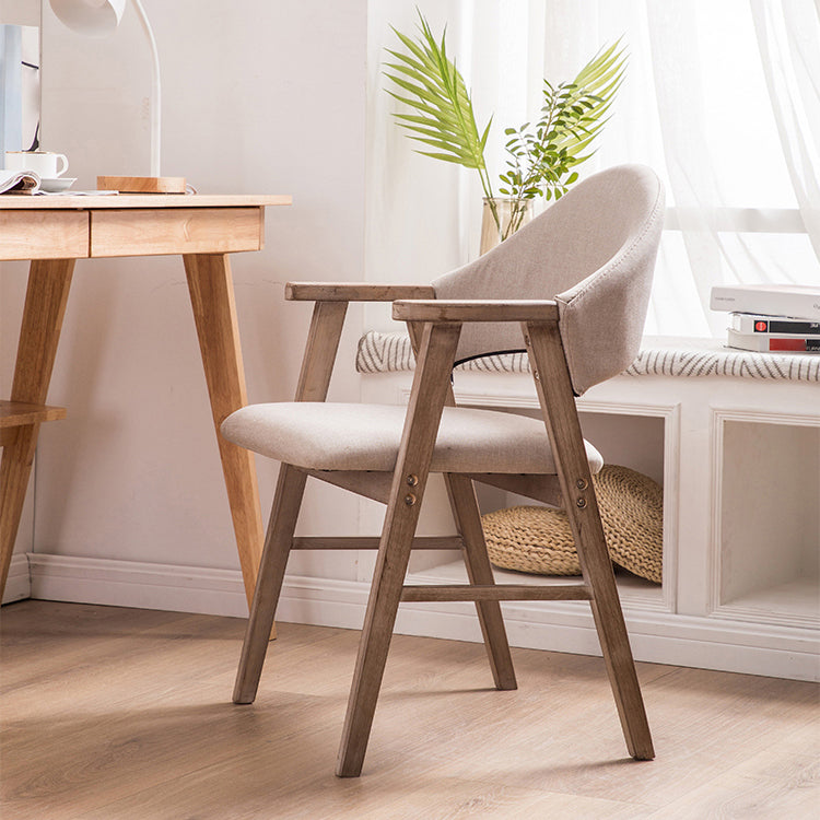 Chaise d'intérieur en bois de style moderne, chaises latérales de salle à manger à dossier ouvert de 20 pouces de large