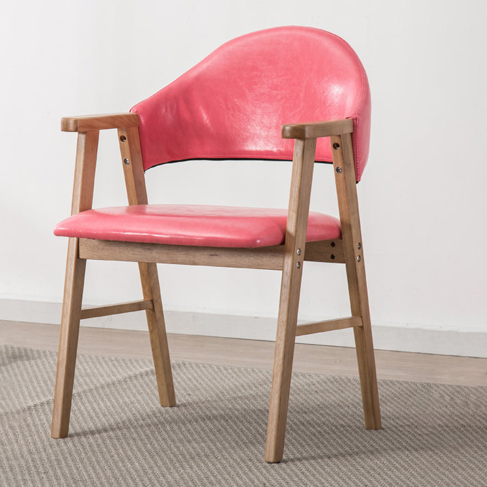 Chaise d'intérieur en bois de style moderne, chaises latérales de salle à manger à dossier ouvert de 20 pouces de large