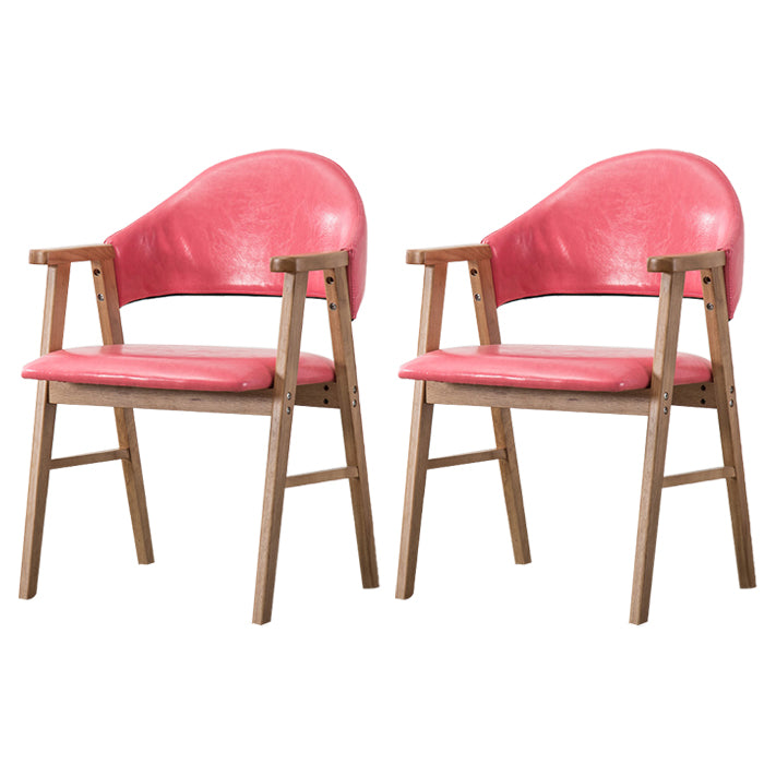 Chaise d'intérieur en bois de style moderne, chaises latérales de salle à manger à dossier ouvert de 20 pouces de large