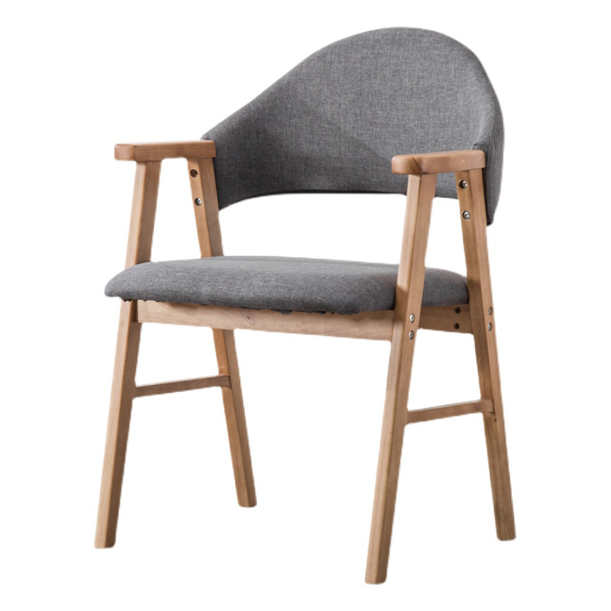 Chaise d'intérieur en bois de style moderne, chaises latérales de salle à manger à dossier ouvert de 20 pouces de large