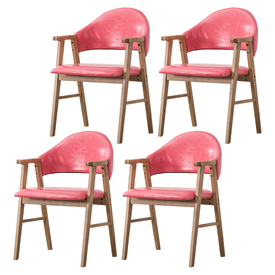 Chaise d'intérieur en bois de style moderne, chaises latérales de salle à manger à dossier ouvert de 20 pouces de large