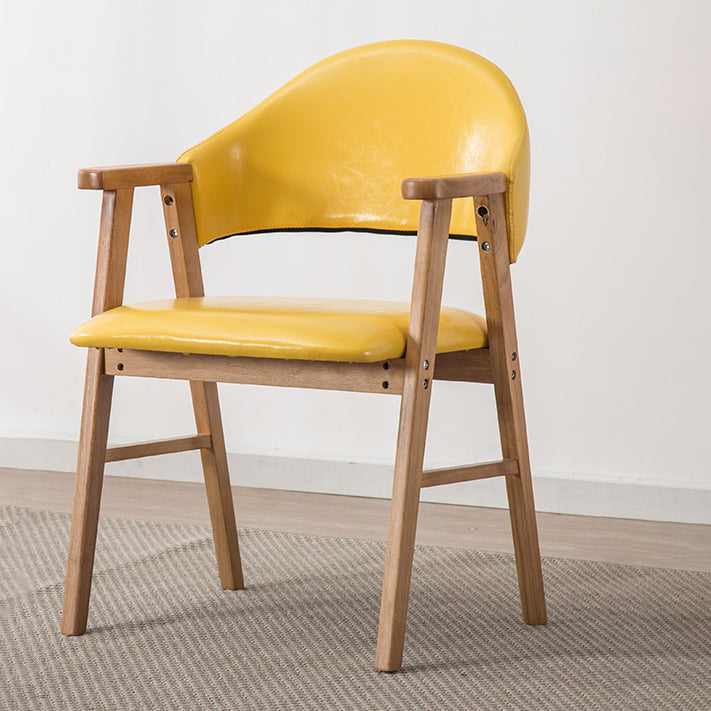Chaise d'intérieur en bois de style moderne, chaises latérales de salle à manger à dossier ouvert de 20 pouces de large
