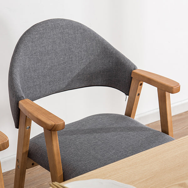 Chaise d'intérieur en bois de style moderne, chaises latérales de salle à manger à dossier ouvert de 20 pouces de large