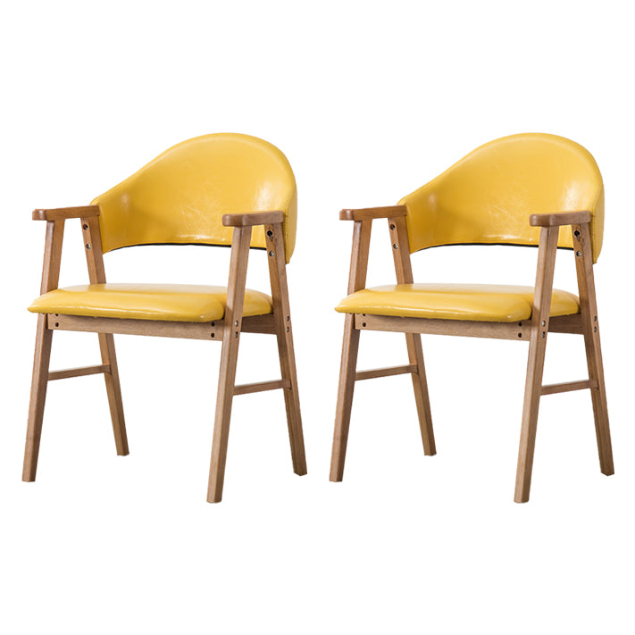 Chaise d'intérieur en bois de style moderne, chaises latérales de salle à manger à dossier ouvert de 20 pouces de large