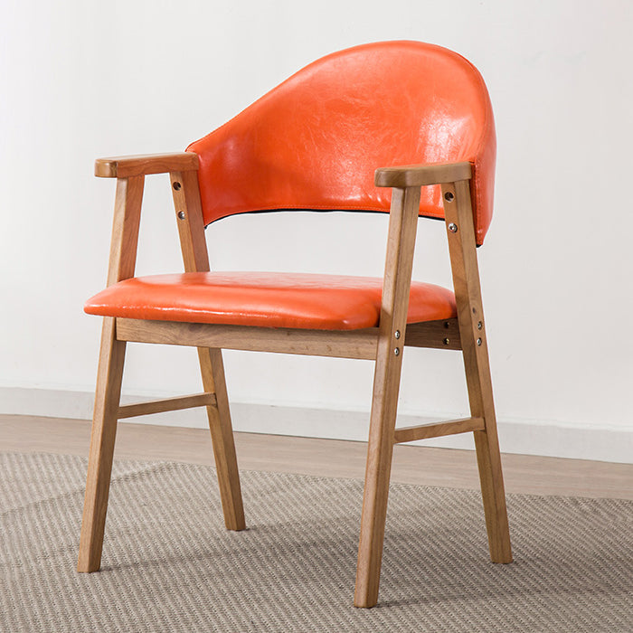 Chaise d'intérieur en bois de style moderne, chaises latérales de salle à manger à dossier ouvert de 20 pouces de large