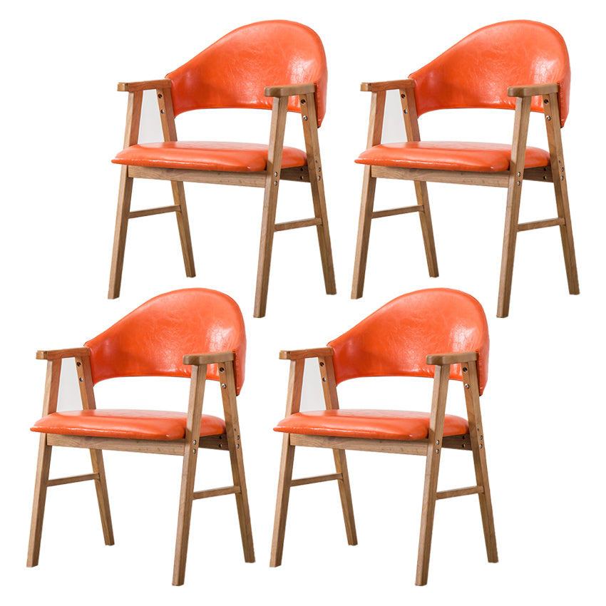 Chaise d'intérieur en bois de style moderne, chaises latérales de salle à manger à dossier ouvert de 20 pouces de large