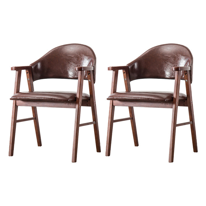 Chaise d'intérieur en bois de style moderne, chaises latérales de salle à manger à dossier ouvert de 20 pouces de large