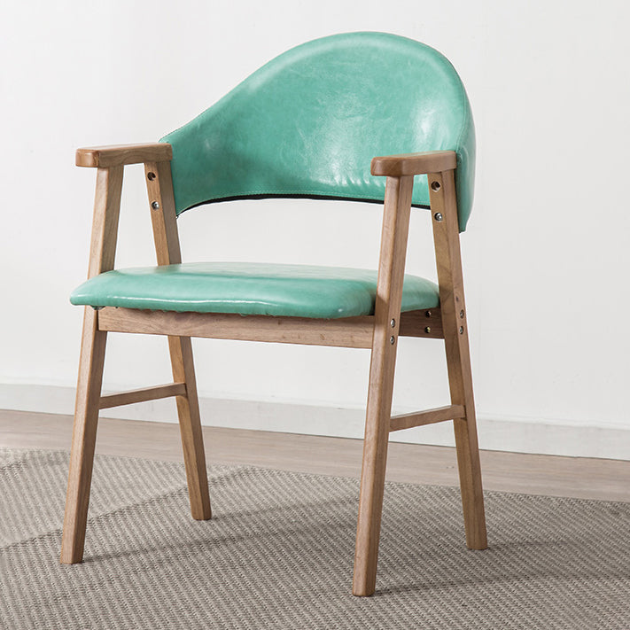 Chaise d'intérieur en bois de style moderne, chaises latérales de salle à manger à dossier ouvert de 20 pouces de large