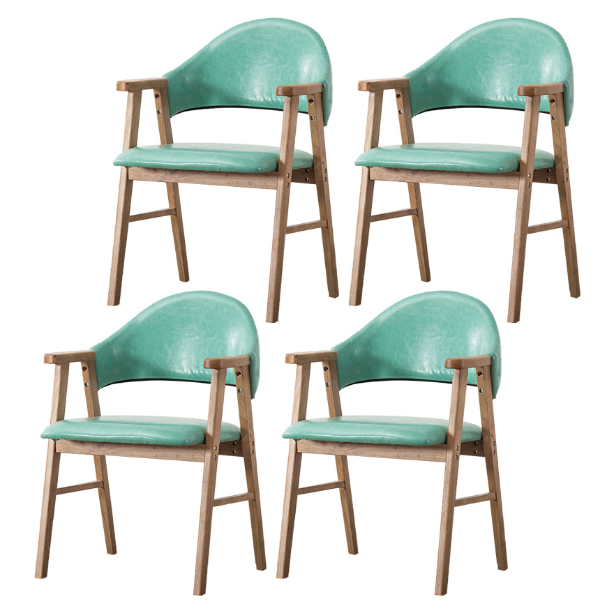 Chaise d'intérieur en bois de style moderne, chaises latérales de salle à manger à dossier ouvert de 20 pouces de large