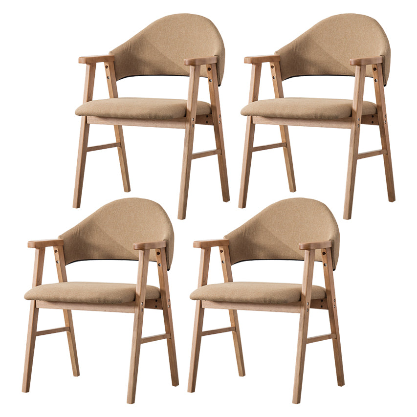 Chaise d'intérieur en bois de style moderne, chaises latérales de salle à manger à dossier ouvert de 20 pouces de large