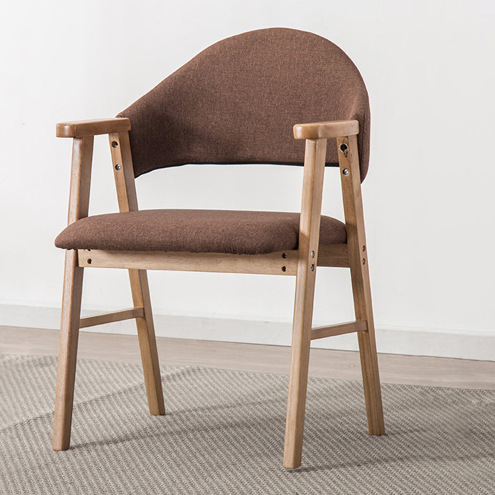 Chaise d'intérieur en bois de style moderne, chaises latérales de salle à manger à dossier ouvert de 20 pouces de large
