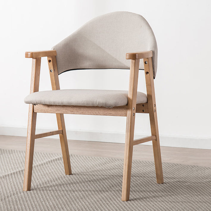 Chaise d'intérieur en bois de style moderne, chaises latérales de salle à manger à dossier ouvert de 20 pouces de large