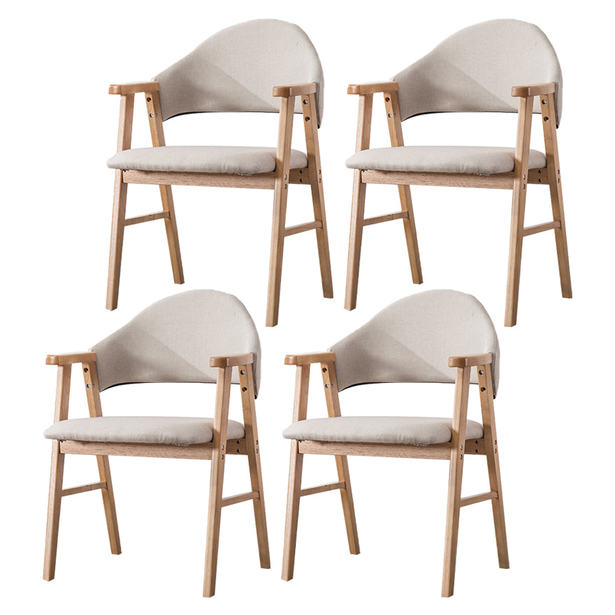 Chaise d'intérieur en bois de style moderne, chaises latérales de salle à manger à dossier ouvert de 20 pouces de large