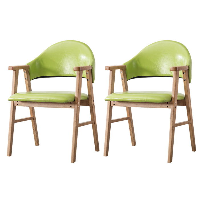 Chaise d'intérieur en bois de style moderne, chaises latérales de salle à manger à dossier ouvert de 20 pouces de large