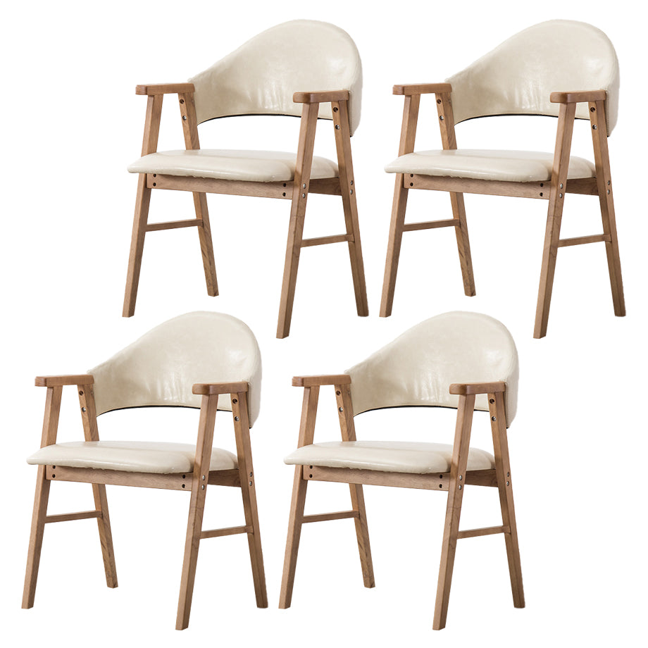 Chaise d'intérieur en bois de style moderne, chaises latérales de salle à manger à dossier ouvert de 20 pouces de large