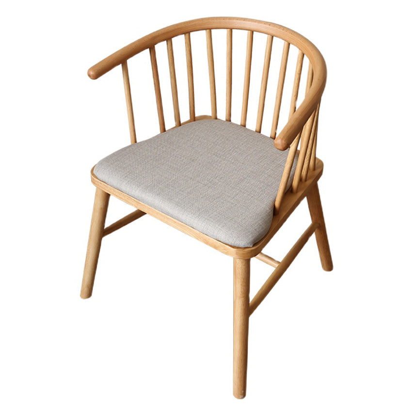 Minimalist Wooden Base Indoor Chair 21''Wide Winsor Chair with 4 Legs for Restaurant