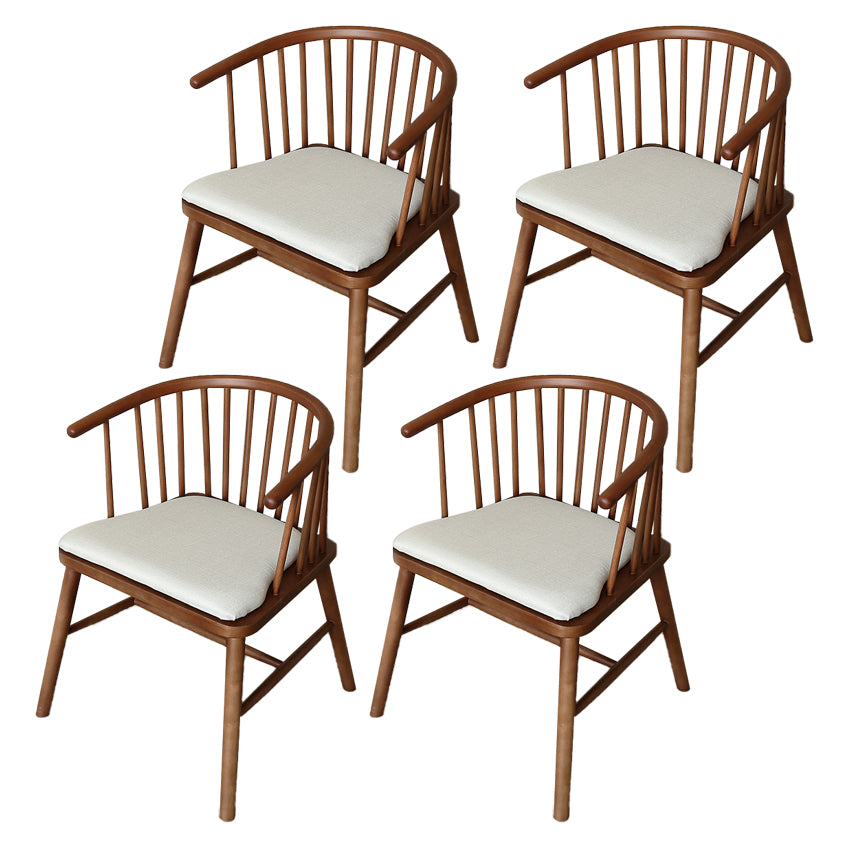 Minimalist Wooden Base Indoor Chair 21''Wide Winsor Chair with 4 Legs for Restaurant