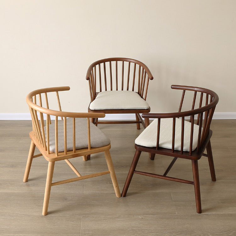 Minimalist Wooden Base Indoor Chair 21''Wide Winsor Chair with 4 Legs for Restaurant