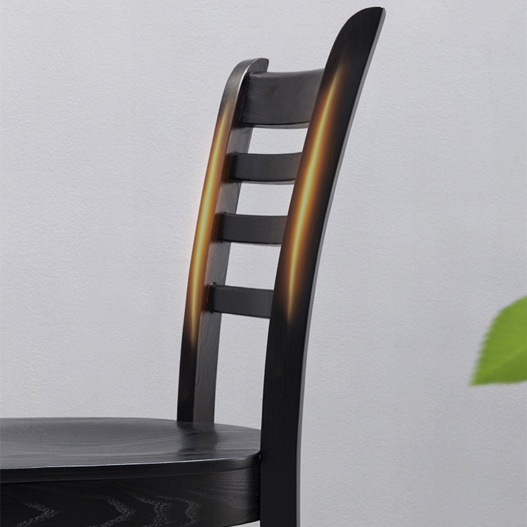 Chaise d'appoint de salle à manger traditionnelle en bois, chaise à dossier en échelle de 16,5 pouces de large pour un usage domestique