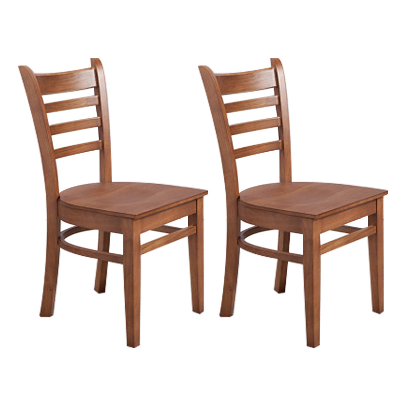 Chaise d'appoint de salle à manger traditionnelle en bois, chaise à dossier en échelle de 16,5 pouces de large pour un usage domestique