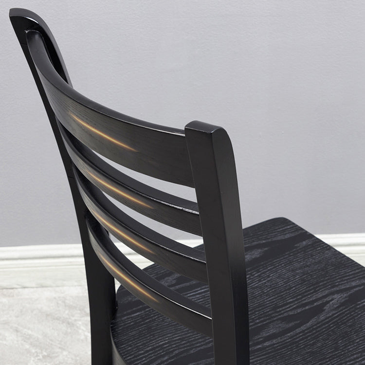 Chaise d'appoint de salle à manger traditionnelle en bois, chaise à dossier en échelle de 16,5 pouces de large pour un usage domestique
