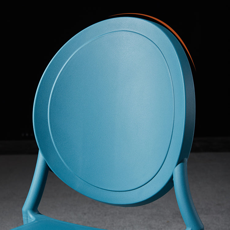 Chaise d'appoint scandinave à dossier ouvert, chaise de salle à manger empilable en plastique