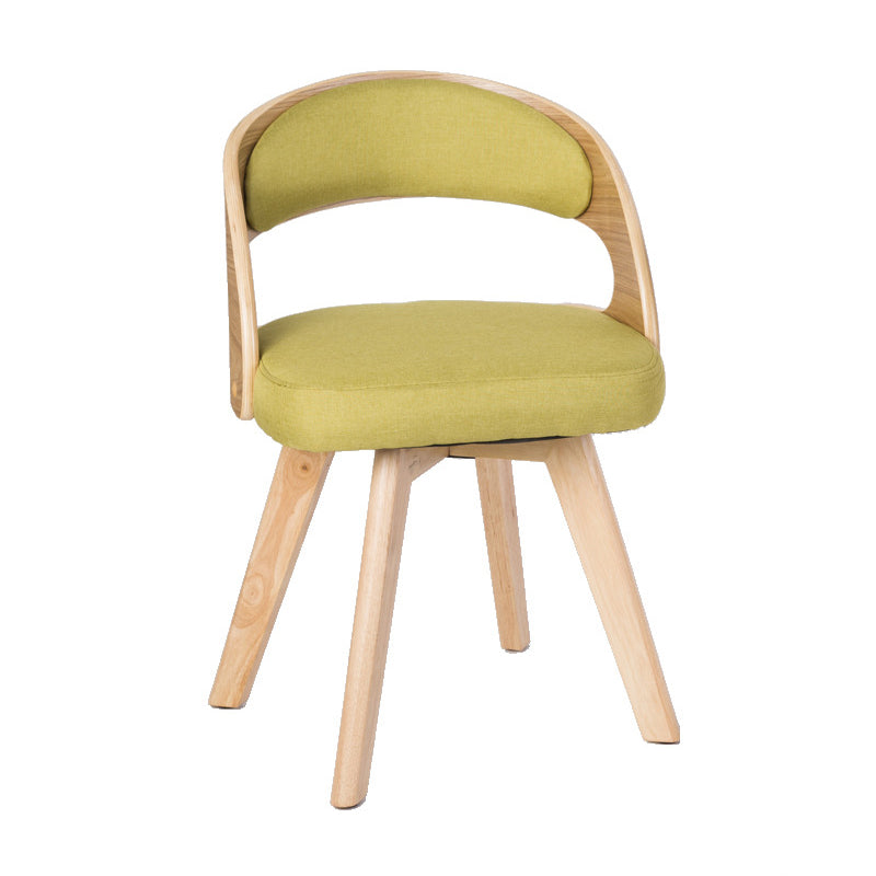 Chaise de salle à manger de style contemporain, chaise latérale à dossier ouvert en bois massif de 17 pouces de large pour la maison