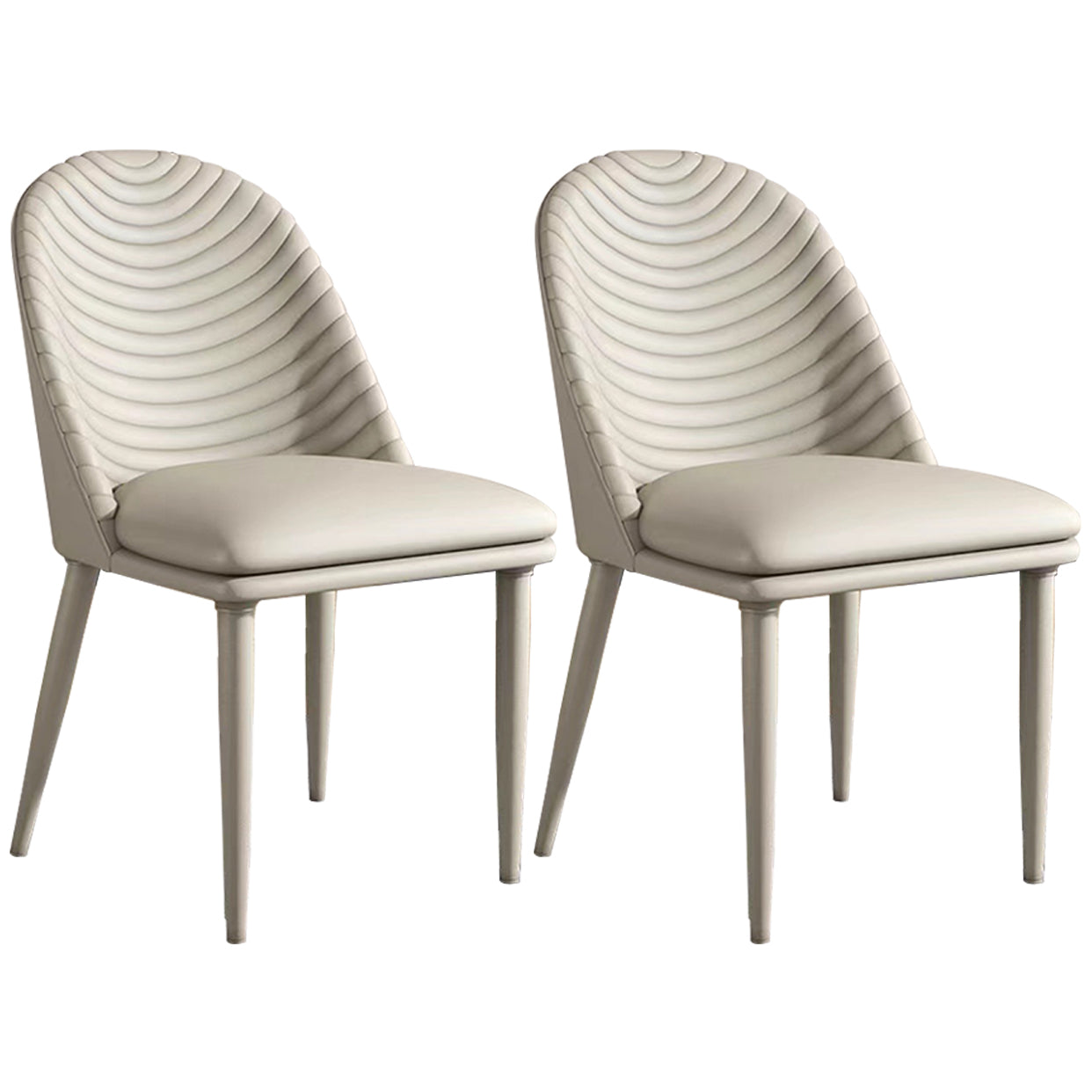 Metal Base Indoor Dining Chair 19'' Wide Parsons Leather Chair for Restaurant