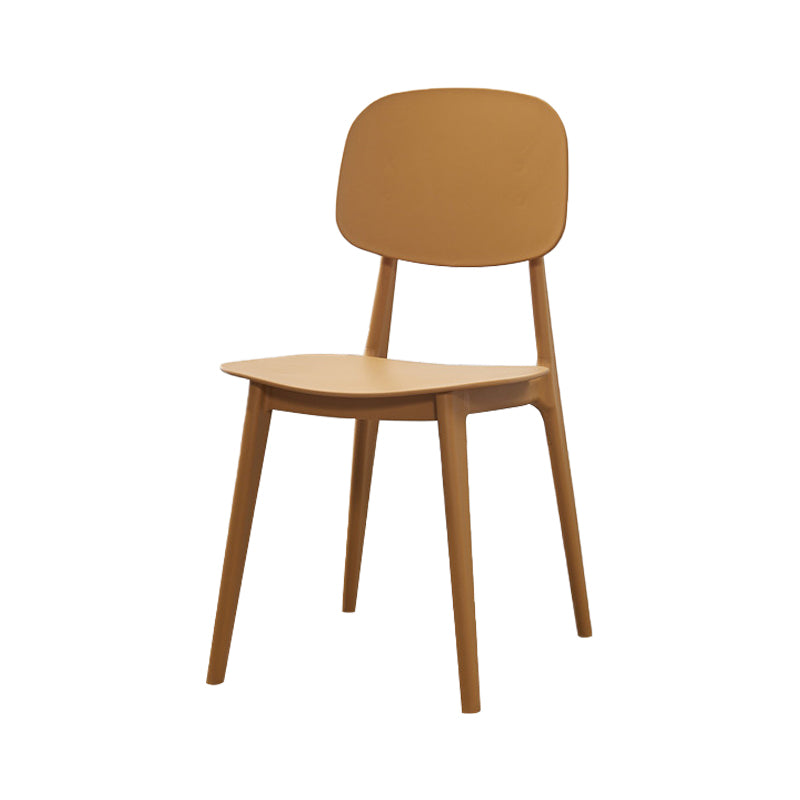Chaises de salle à manger en plastique, chaise latérale de cuisine moderne de 16 pouces, chaise latérale arrière ouverte de large