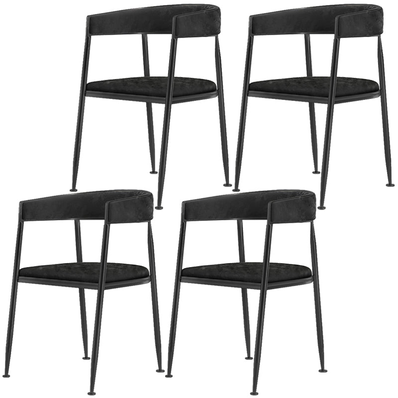 Chaise latérale de salle à manger à dossier ouvert en métal, fauteuil de salle à manger de Style Glam pour la maison