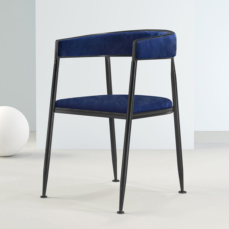 Chaise latérale de salle à manger à dossier ouvert en métal, fauteuil de salle à manger de Style Glam pour la maison