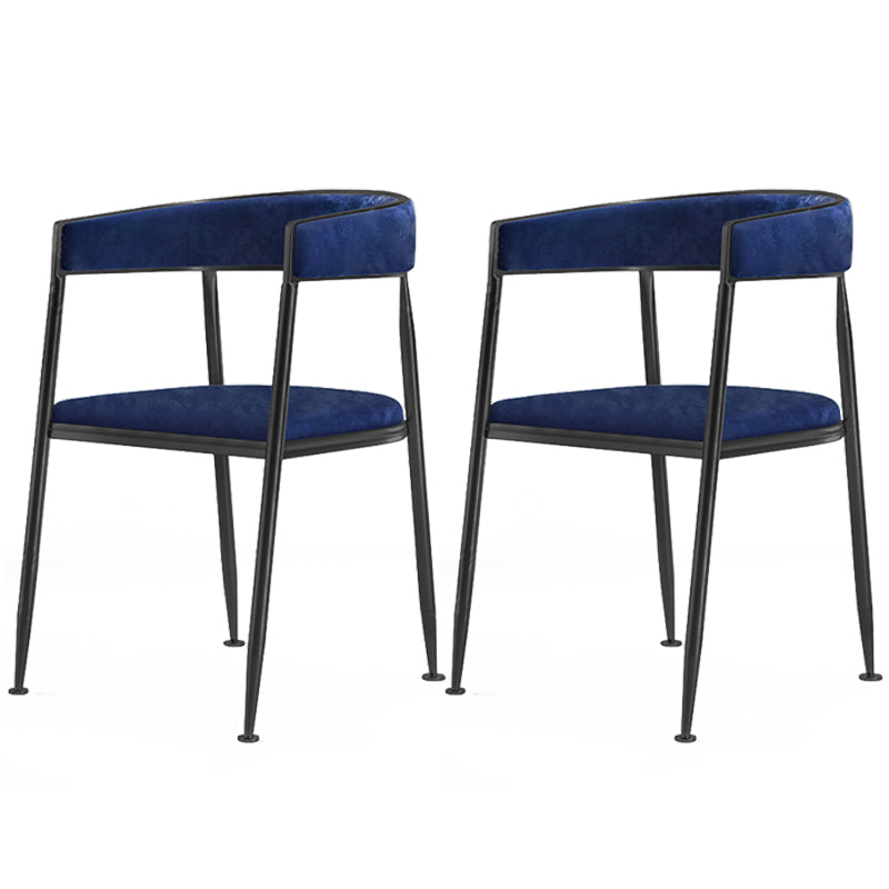 Chaise latérale de salle à manger à dossier ouvert en métal, fauteuil de salle à manger de Style Glam pour la maison