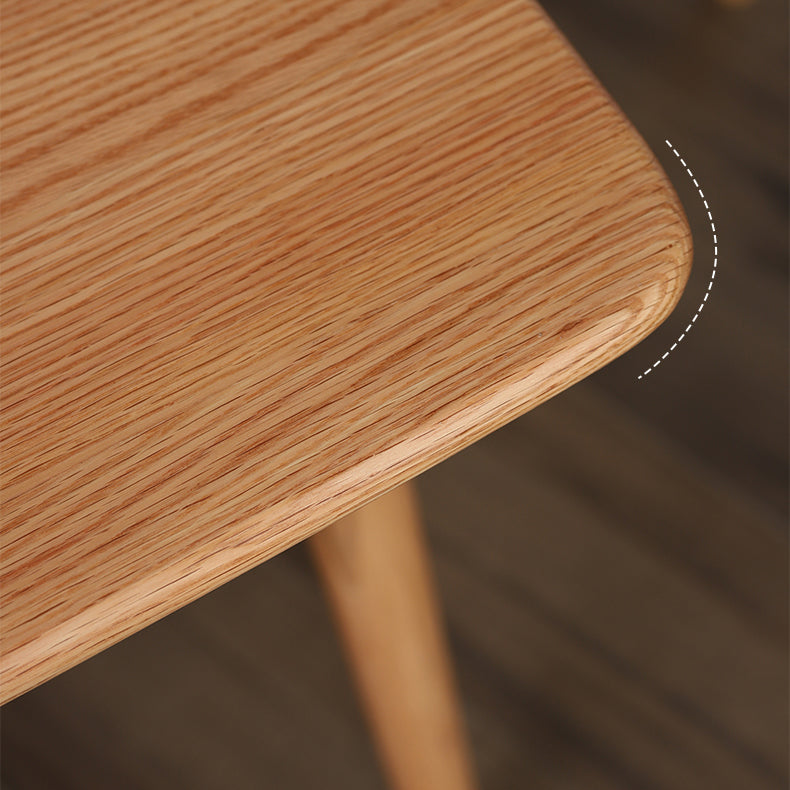 Minimalist Style Dining Table with Self-Storing Leaf Solid Wood Dining Table and Chairs for Home Use