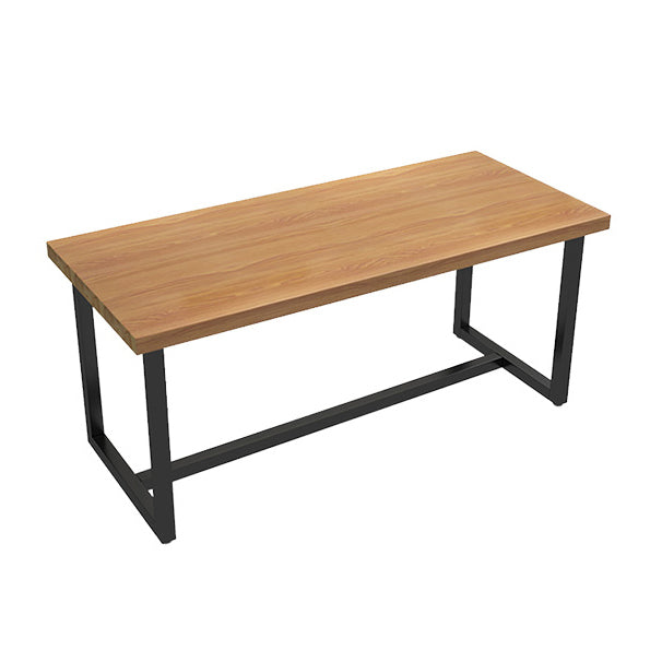 Industrial Style Solid Wood Top Dining Table with Rectangle Dinette Set with 4 Legs Table