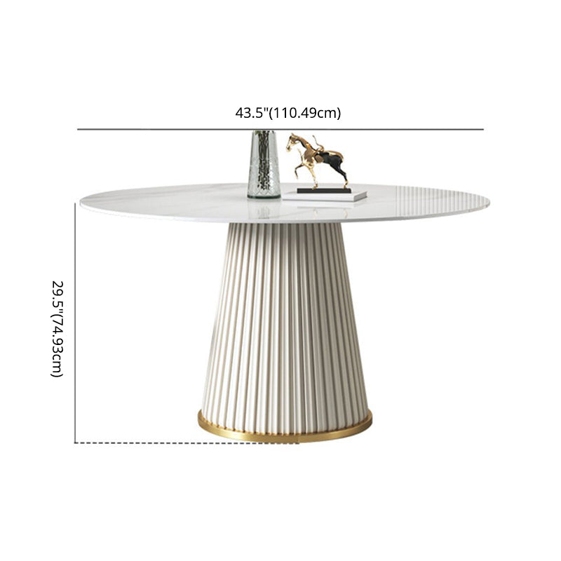 Nordic Sintered Stone Dining Room Set with Round Leg Dining Furniture for Home Use