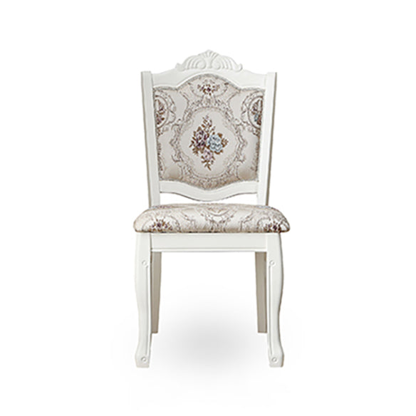 Victorian Style Dining Room Set with Rectangle Table and 4 Legs Base Dining Room Table Set