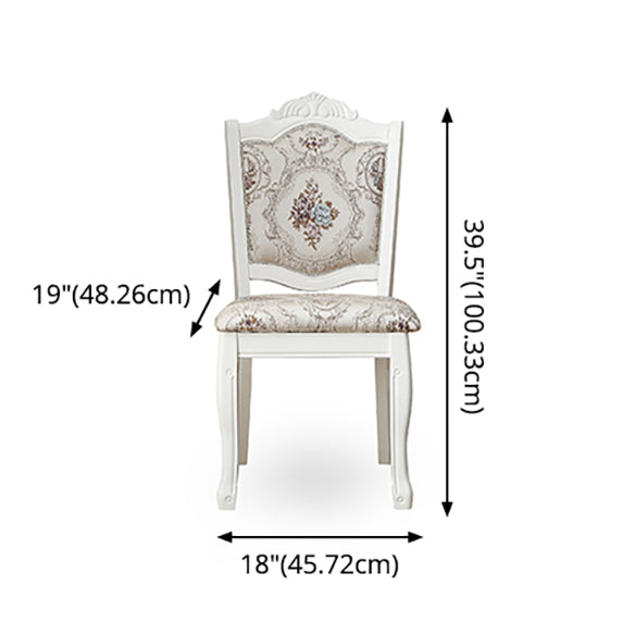 Victorian Style Dining Room Set with Rectangle Table and 4 Legs Base Dining Room Table Set