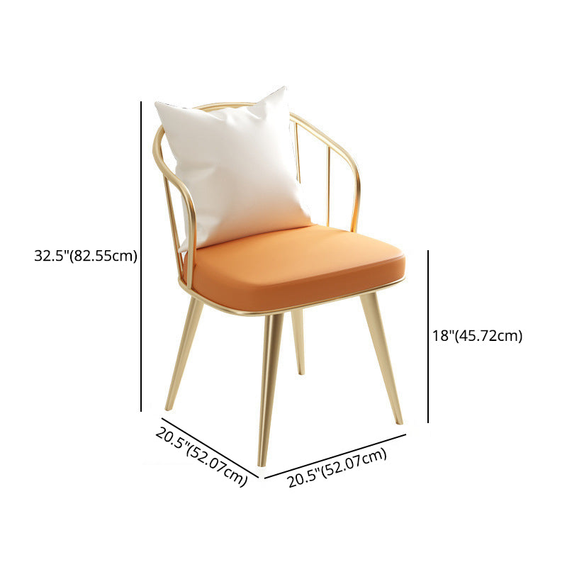 Glam Sintered Stone White Dining Room Set with Round Table and Metal Base Dining Table Furniture