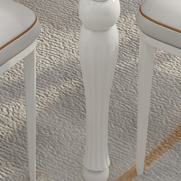 Traditional Solid Wood Top Dining Set with 4 White Solid Wood Legs for Dining Furniture