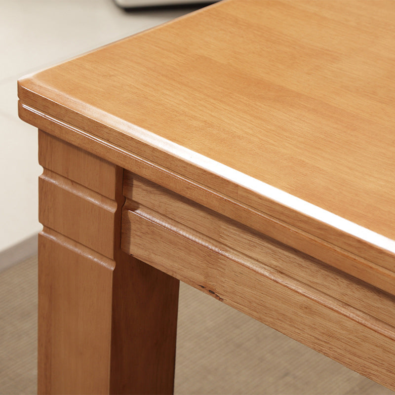 Traditional Wooden Dining Room Set with Rectangle Top and 4 Legs Base Dining Furniture