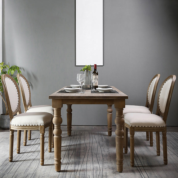 Cottage Style Solid Wood Dining Set with Traditional Height Table and 4 Legs Base