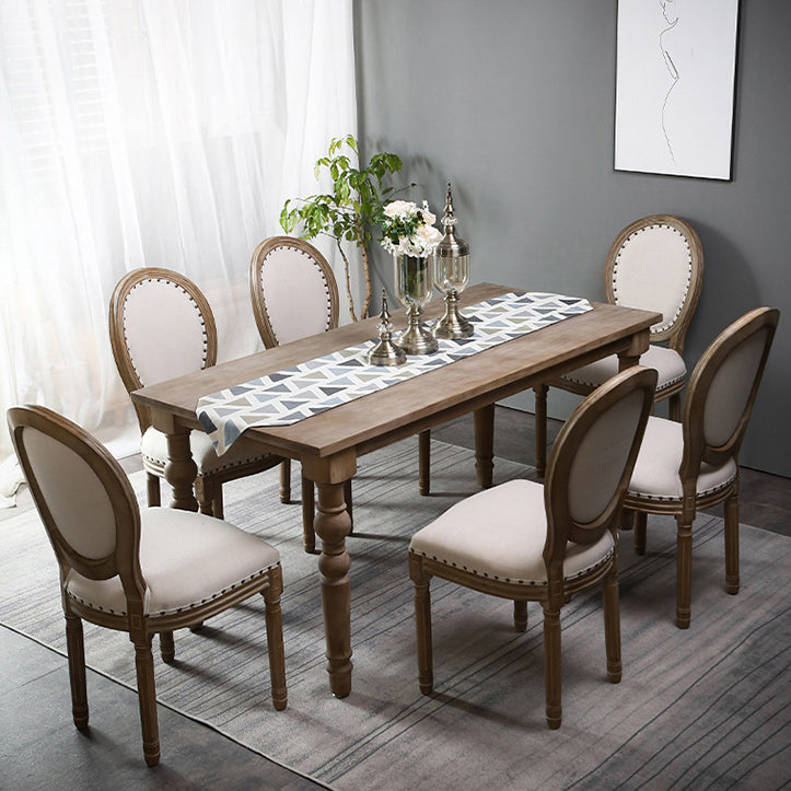 Cottage Style Solid Wood Dining Set with Traditional Height Table and 4 Legs Base