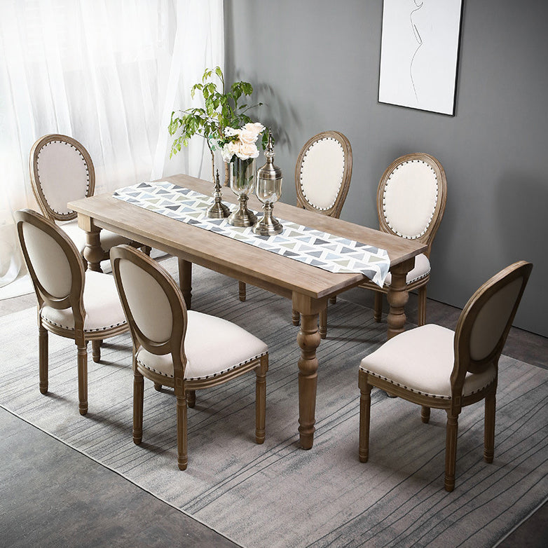 Cottage Style Solid Wood Dining Set with Traditional Height Table and 4 Legs Base