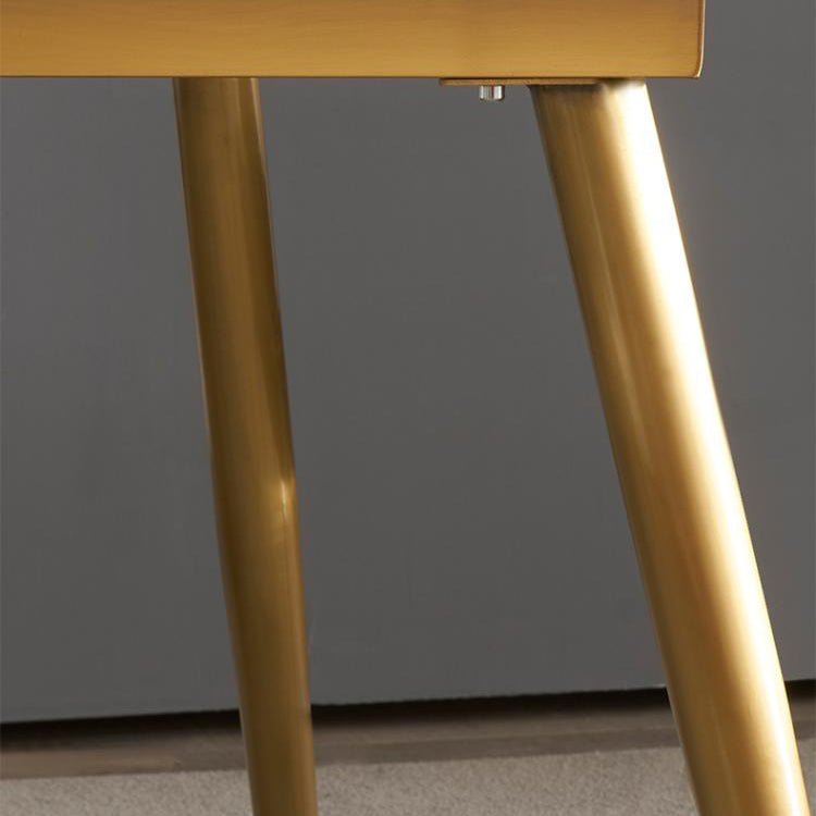 Modern Style Sintered Stone Dining Table with White Fixed Table for Home Use