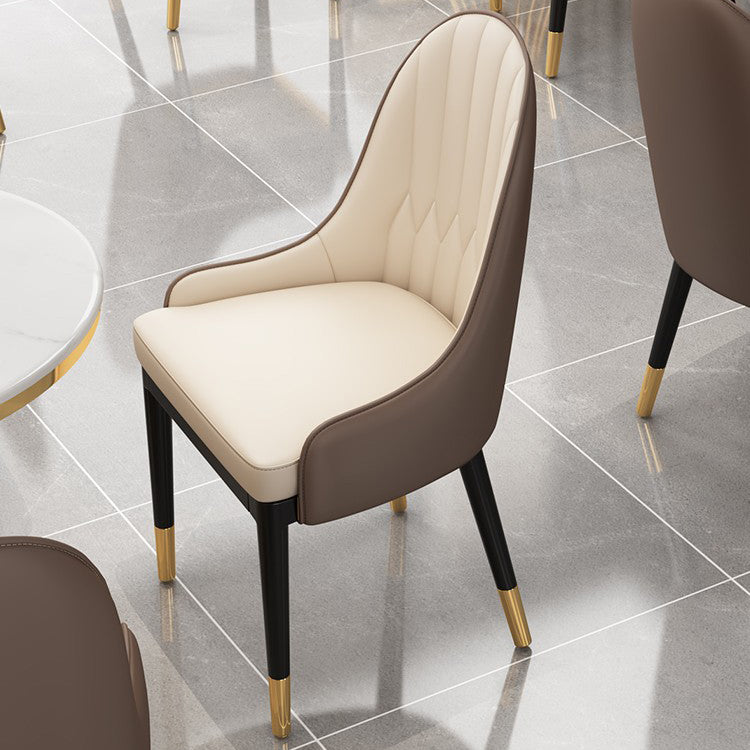 Scandinavian Sintered Stone Dining Room Set Standard Height with Gold Base Dining Furniture