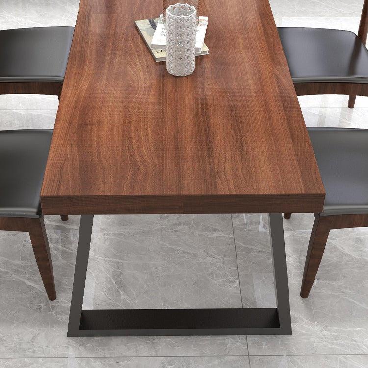Industrial Solid Wood Top Dining Room Set with Rectangle Shape Dining Set for restaurant