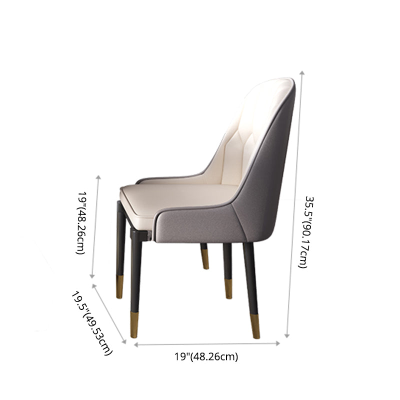 Modern Style Sintered Stone Dining Table with Standard Height Fixed Table and Gold Trestle Base