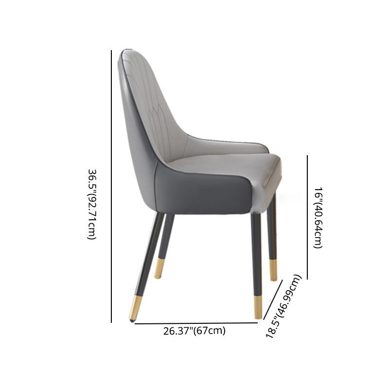 Modern Sintered Stone Rectangle Dining Room Table with Microfiber Leather Chairs for Home