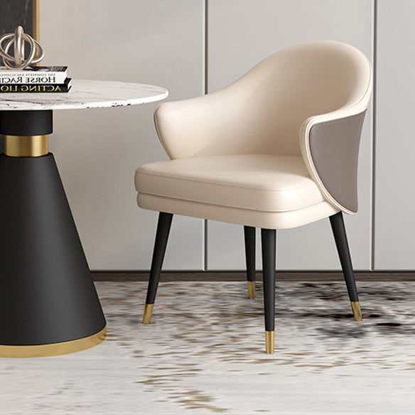 Modern Style Sintered Stone White Dining Room Set with Round Table Formal Dining Table Furniture