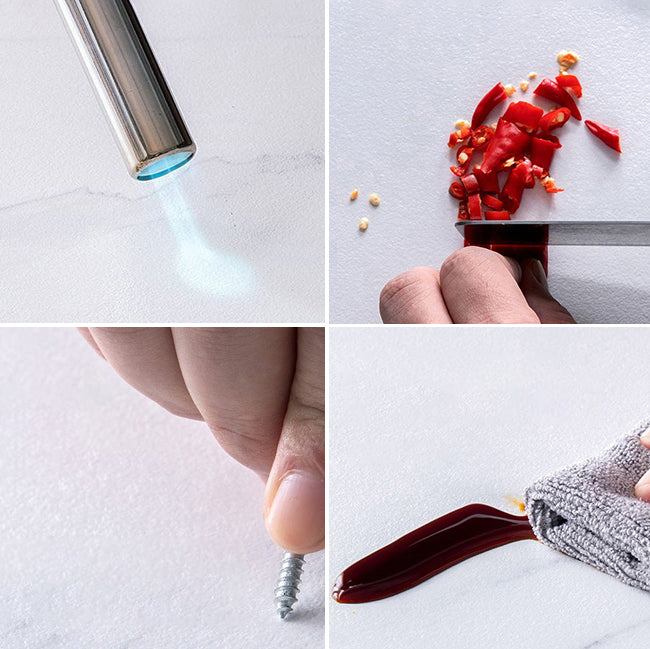 Modern Style Sintered Stone Dining Room Set with Fixed Rectangle Shape Table and 4 Legs Base